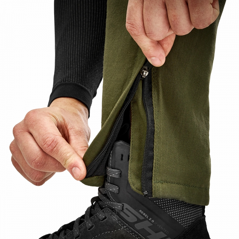Prodloužené kalhoty na motorku Shima Giro 3.0 khaki