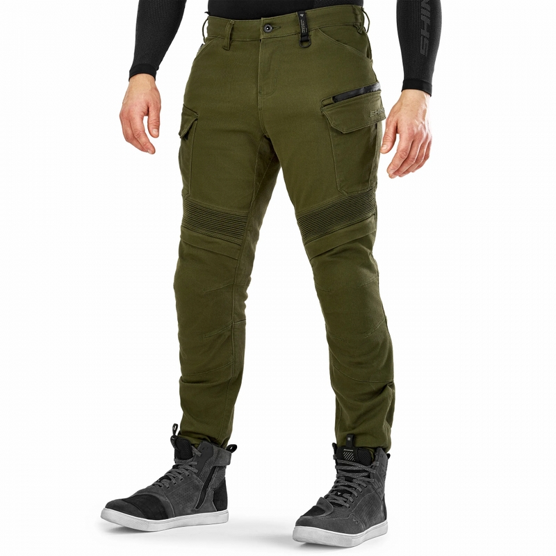 Prodloužené kalhoty na motorku Shima Giro 3.0 khaki