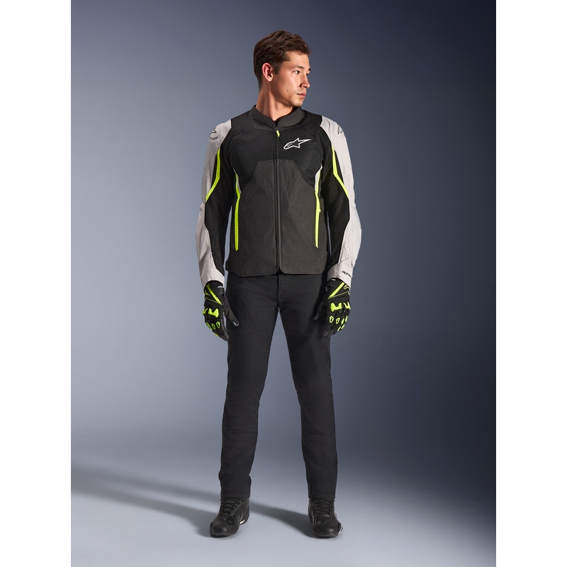 Bunda na motorku Alpinestars AST V3 Air bílo-fluo žluto-černá