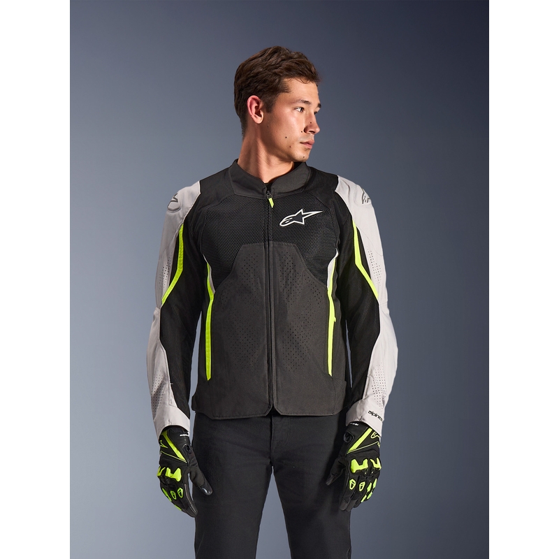 Bunda na motorku Alpinestars AST V3 Air bílo-fluo žluto-černá