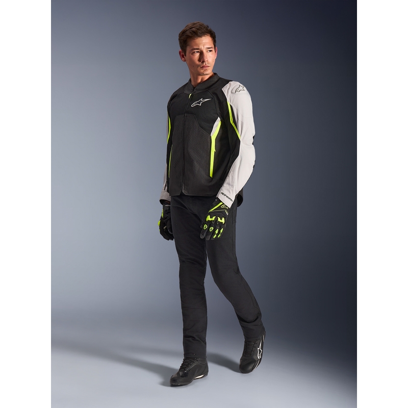 Bunda na motorku Alpinestars AST V3 Air bílo-fluo žluto-černá