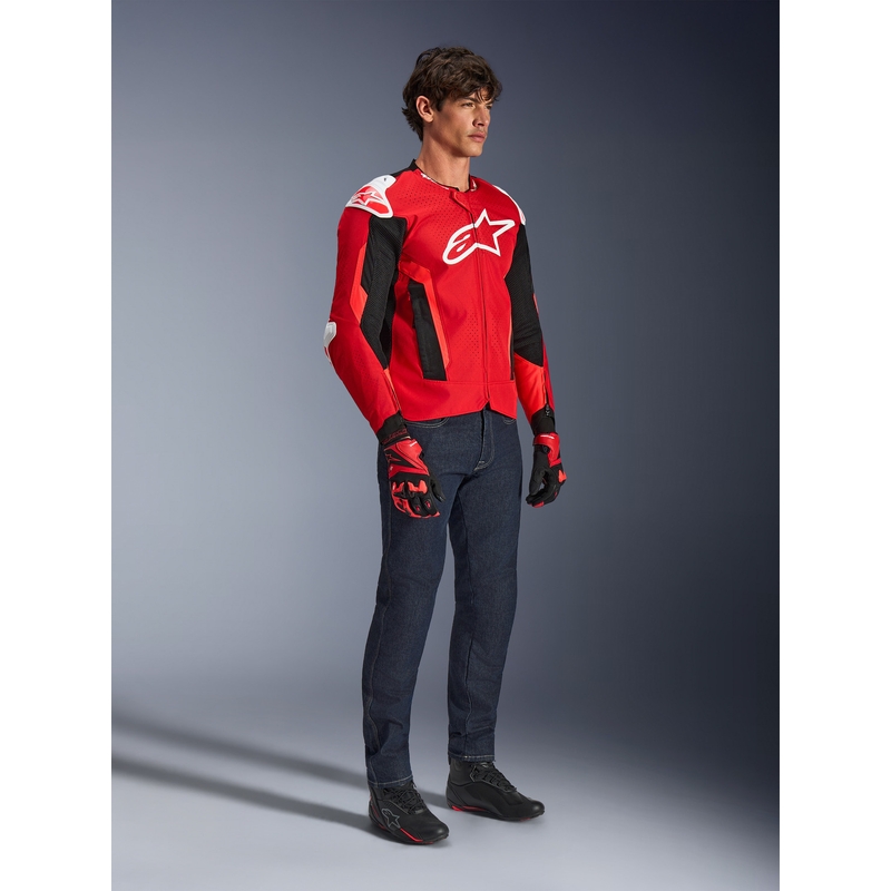 Bunda na motorku Alpinestars T-GP Air červeno-fluo červeno-bílo-černá