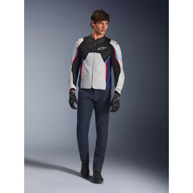 Bunda na motorku Alpinestars AST V3 Air bílo-modro-červeno-černá