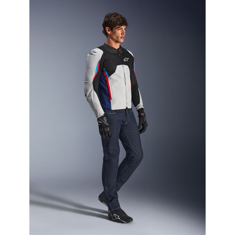 Bunda na motorku Alpinestars AST V3 Air bílo-modro-červeno-černá