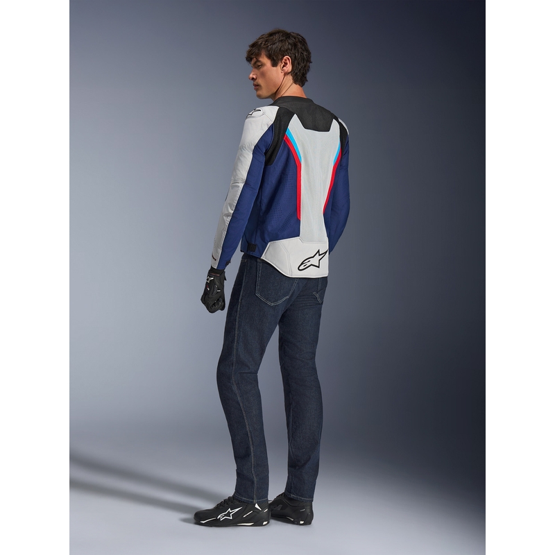 Bunda na motorku Alpinestars AST V3 Air bílo-modro-červeno-černá