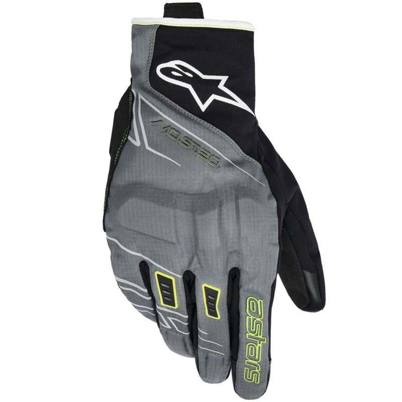 Rukavice na motorku Alpinestars MOBLAST WATERPROOF šedo-černo-fluo žluto-bílé