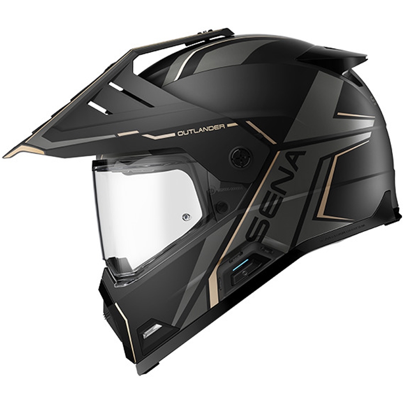 Enduro helma na motorku s headsetem SENA Outlander matná černá