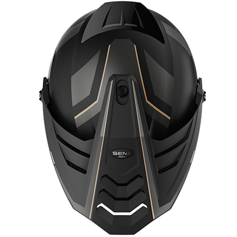 Enduro helma na motorku s headsetem SENA Outlander matná černá