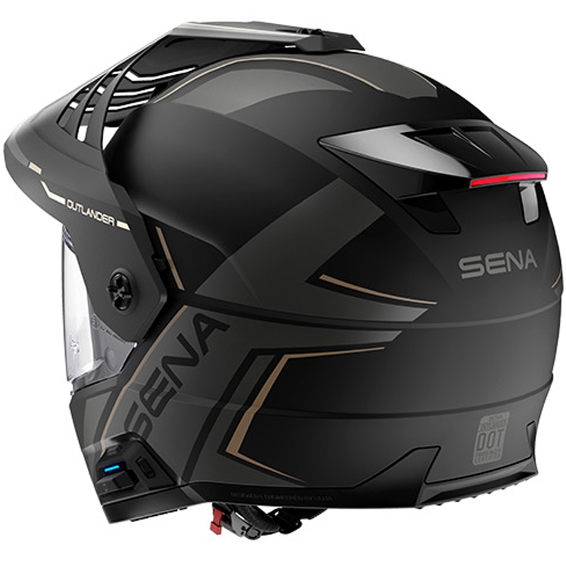 Enduro helma na motorku s headsetem SENA Outlander matná černá