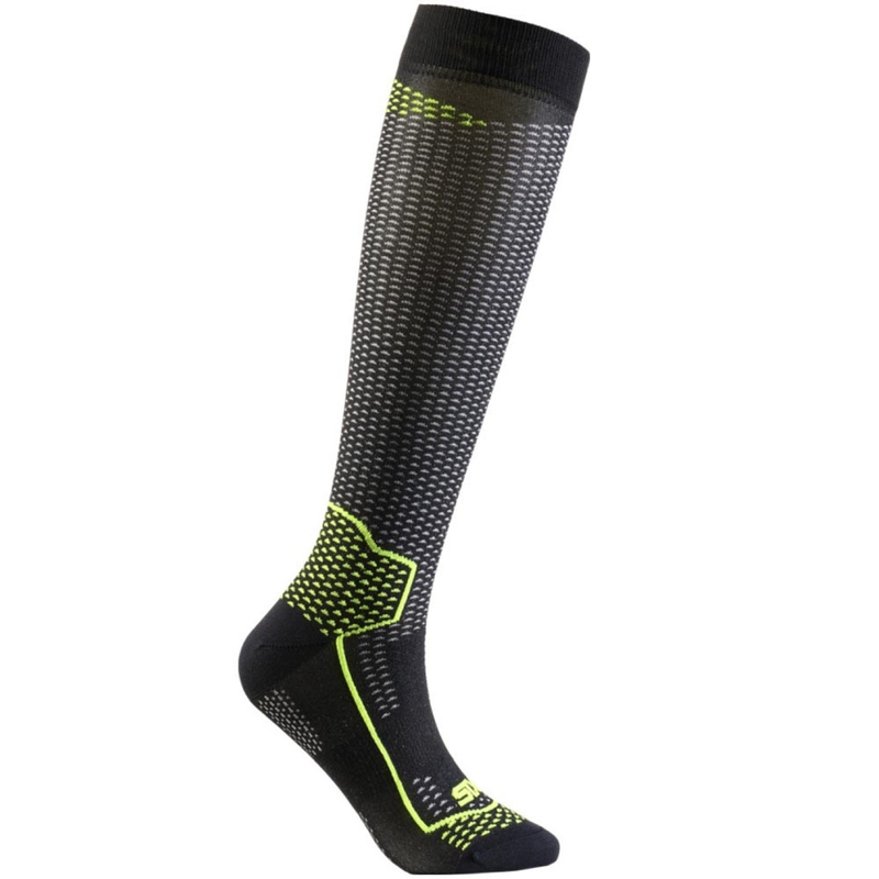 Funkční podkolenky SIXS LONG V3 černý carbon-žluté