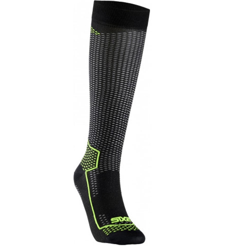 Funkční podkolenky SIXS LONG V3 černý carbon-žluté
