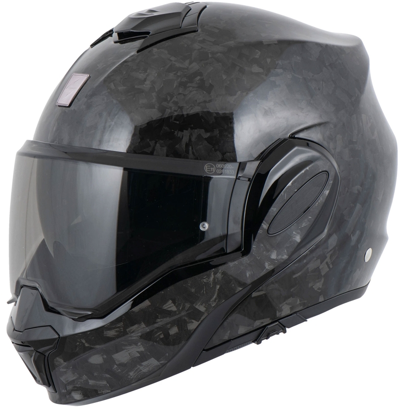 Překlápěcí helma na motorku Scorpion EXO-TECH EVO ONYX CARBON Solid černá