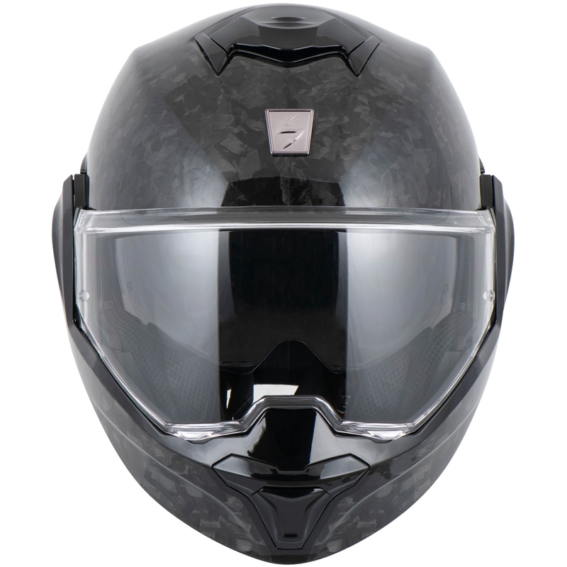 Překlápěcí helma na motorku Scorpion EXO-TECH EVO ONYX CARBON Solid černá