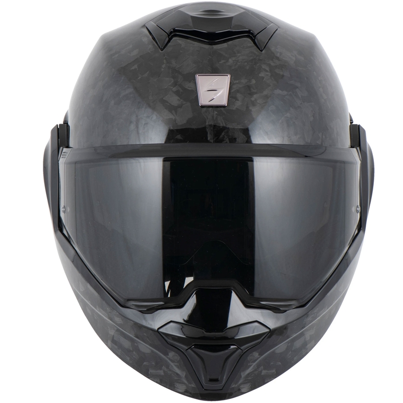 Překlápěcí helma na motorku Scorpion EXO-TECH EVO ONYX CARBON Solid černá