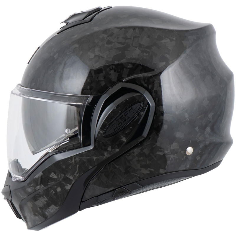Překlápěcí helma na motorku Scorpion EXO-TECH EVO ONYX CARBON Solid černá