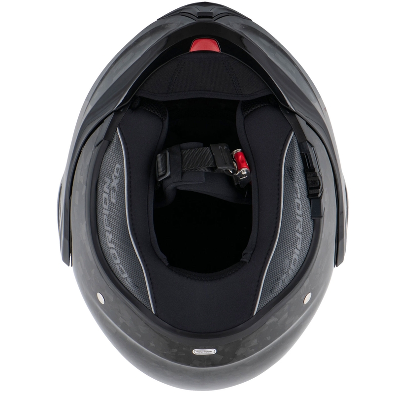 Překlápěcí helma na motorku Scorpion EXO-TECH EVO ONYX CARBON Solid černá