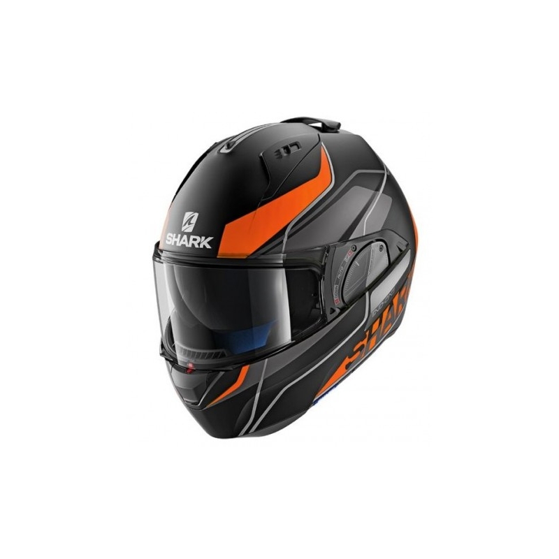 Překlápěcí přilba SHARK EVO-ONE 2 Krono Mat černo-šedo-oranžová