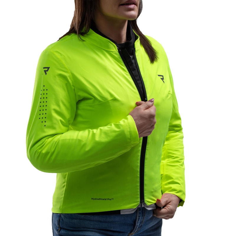 Dámská bunda na motorku Rebelhorn Swift světle šedo-fluo žlutá
