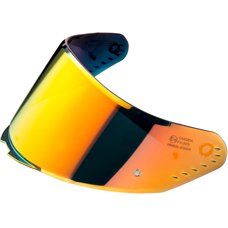 Plexi pro helmy Cassida AERO s přípravou pro Pinlock REVO zrcadlově oranžové