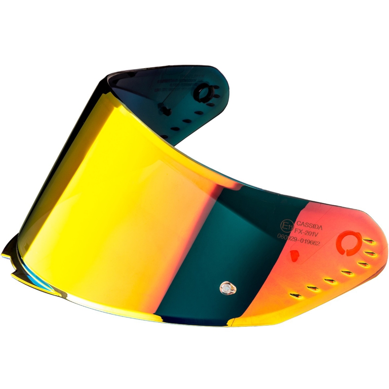 Plexi pro helmy Cassida AERO s přípravou pro Pinlock REVO zrcadlově červené