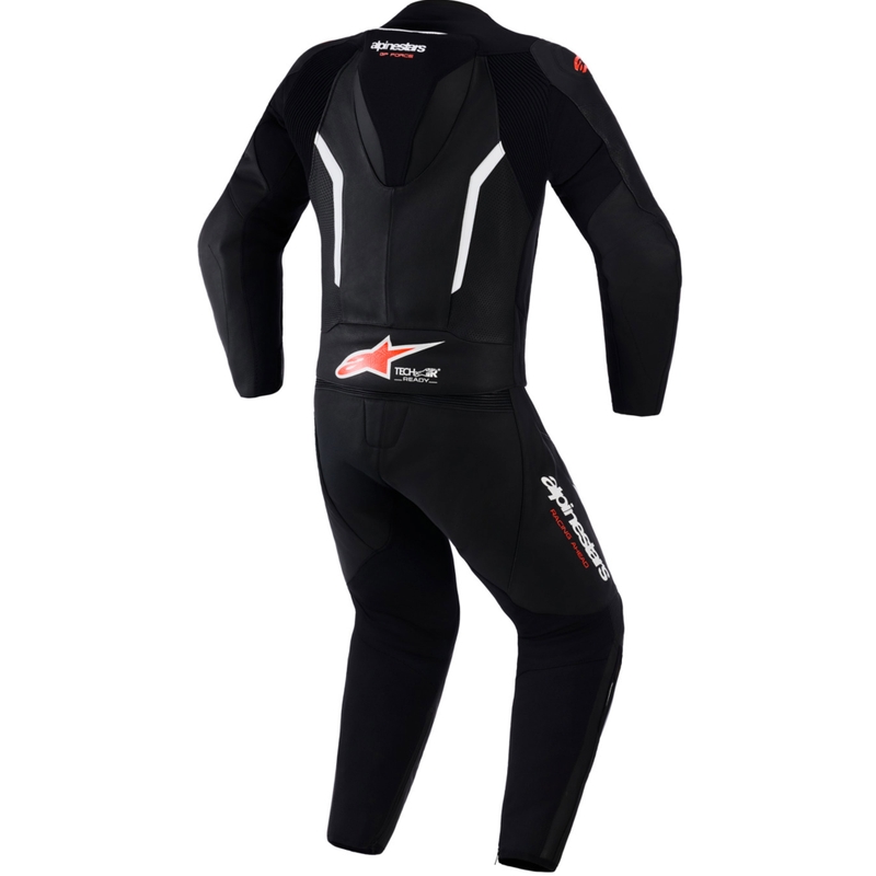 Dvoudílná kožená kombinéza Alpinestars GP Force V2 černo-bílo-fluo červená