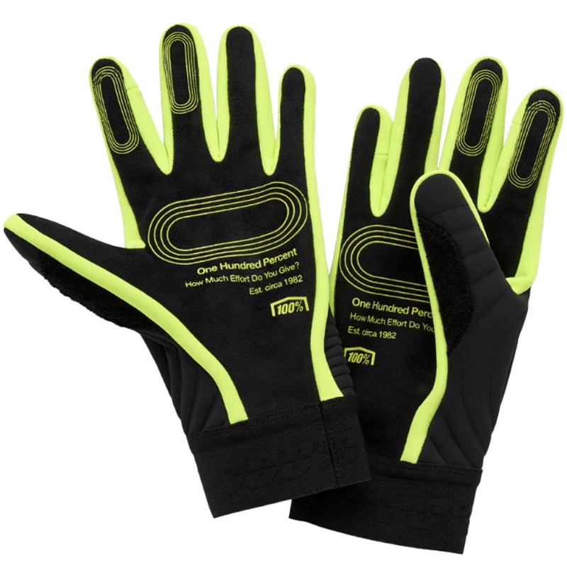 Motokrosové rukavice 100% - USA BRISKER EXTREME fluo žluto-černé