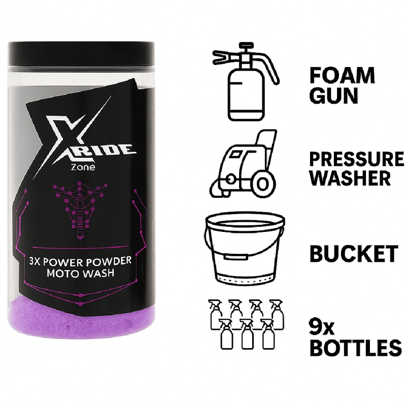 Práškový šampon na motorku XzoneRide® Power Powder-Moto Wash 60 g