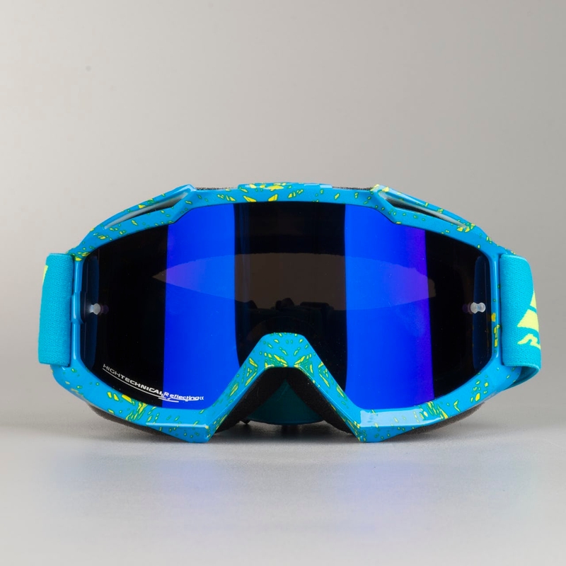Motokrosové brýle Shot Iris Scratch modro-fluo žluté výprodej