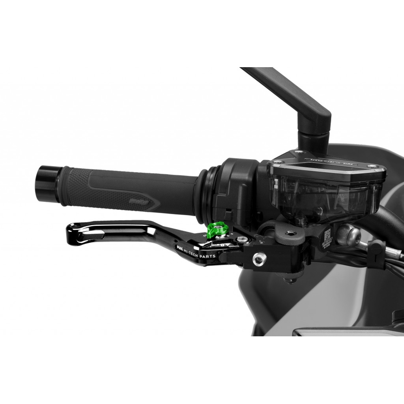 Páčka brzdy bez adaptéru PUIG 4.0 krátké černá/zelená pro KAWASAKI Z 900 2017-2026