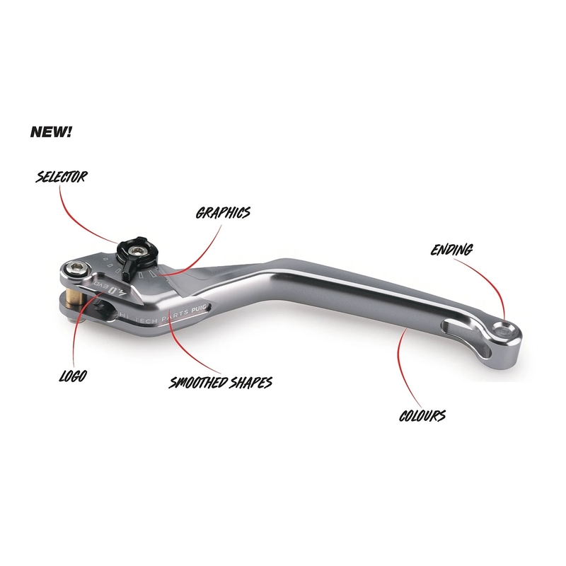 Páčka brzdy bez adaptéru PUIG 4.0 krátké černá/zelená pro KAWASAKI Z 900 2017-2026