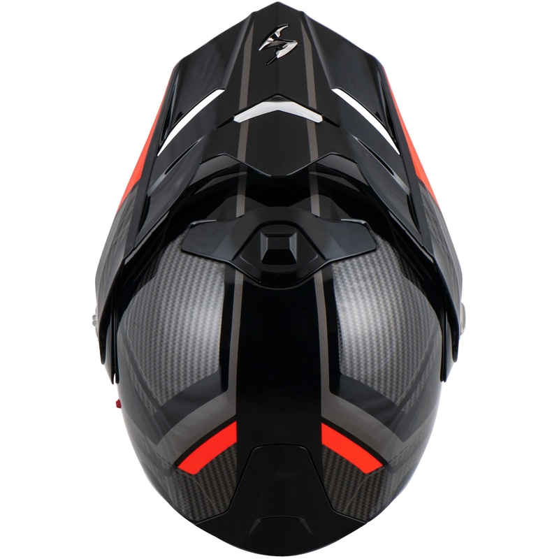 Výklopná helma na motorku Scorpion ADX-2 LEWIS černo-červená