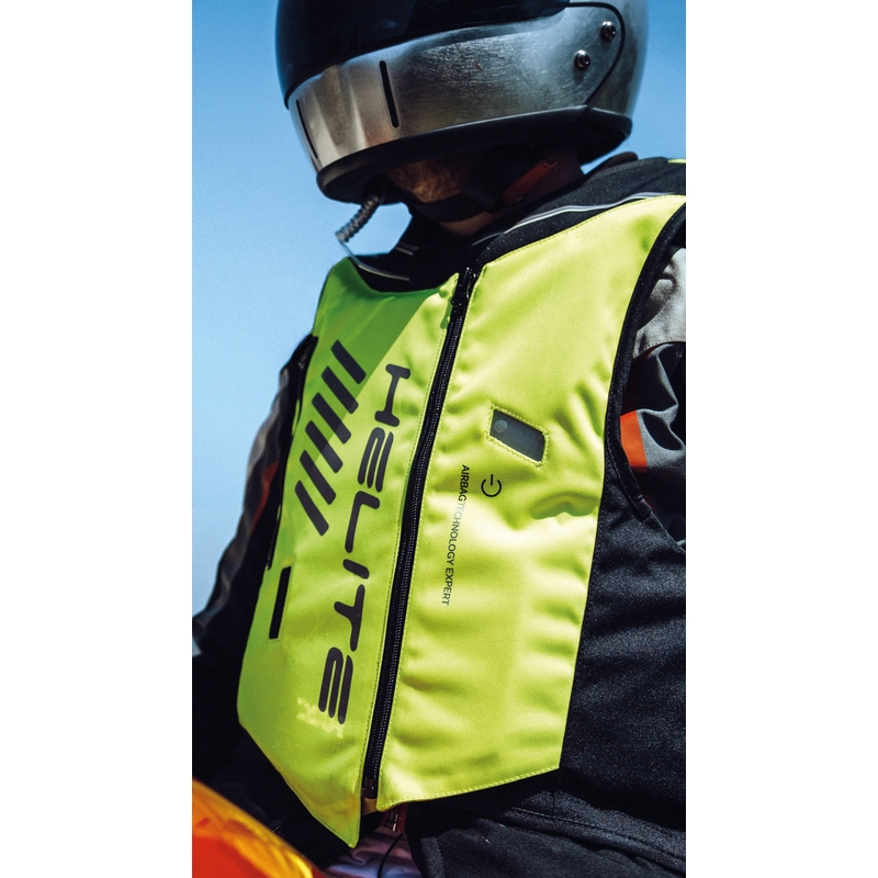 Airbagová vesta Helite Double Turtle Hivis zeleno-žlutá