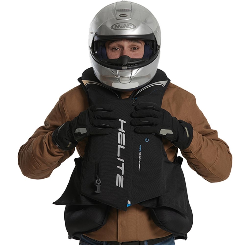 Airbagová vesta Helite Double Turtle Hivis zeleno-žlutá