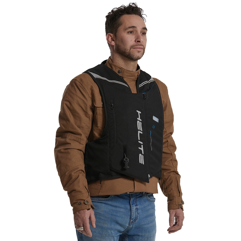 Airbagová vesta Helite Double Turtle Hivis zeleno-žlutá
