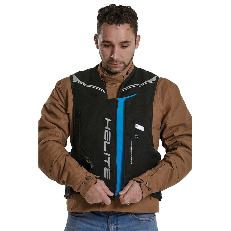 Airbagová vesta Helite Double Turtle Hivis zeleno-žlutá