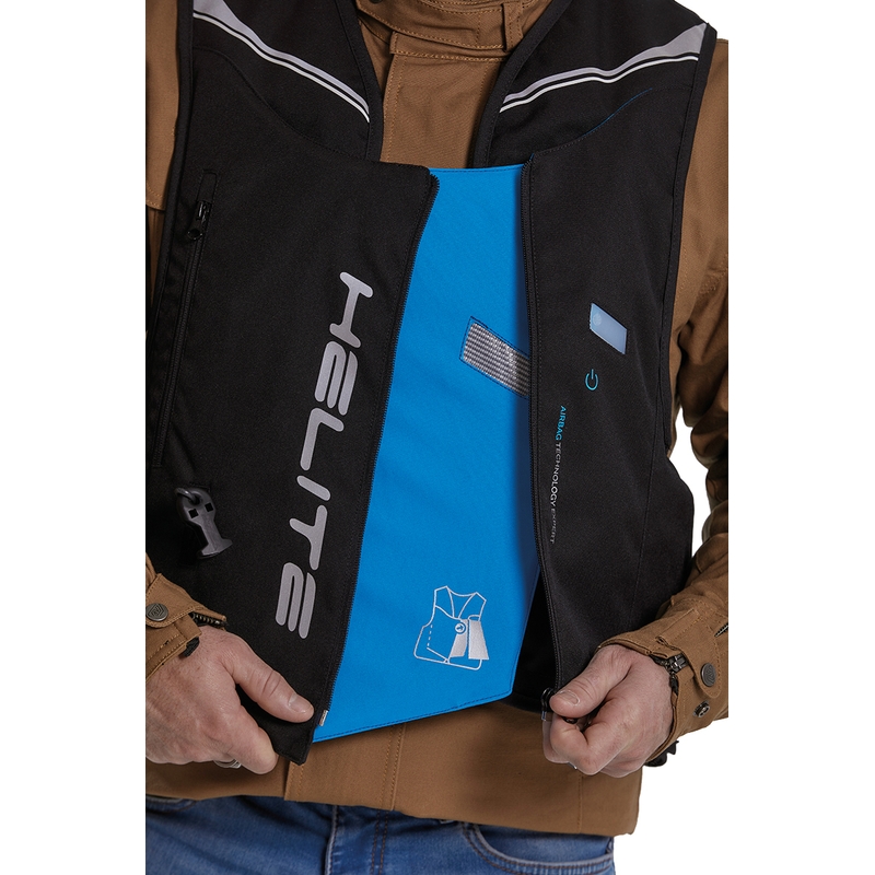 Airbagová vesta Helite Double Turtle Hivis zeleno-žlutá
