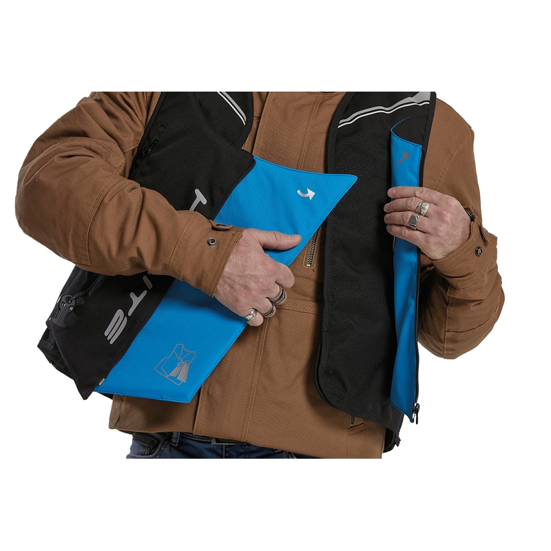 Airbagová vesta Helite Double Turtle Hivis zeleno-žlutá