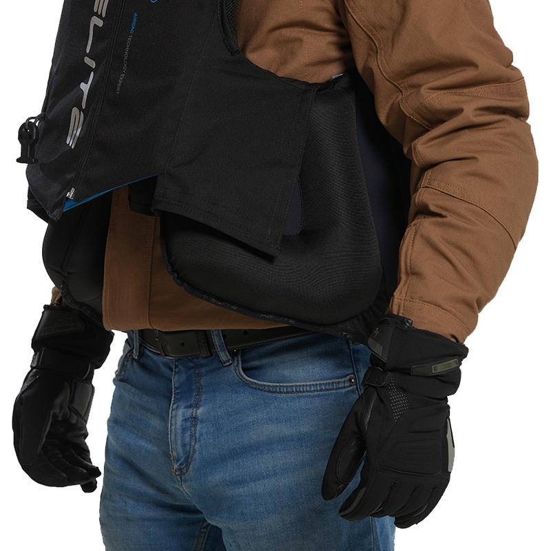 Airbagová vesta Helite Double Turtle Hivis zeleno-žlutá