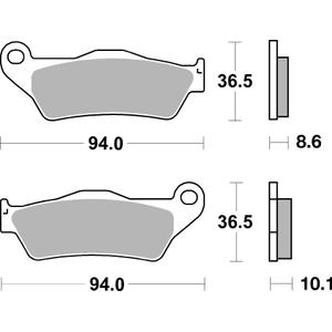 Brzdové destičky BREMBO 07BB2809 CC ROAD