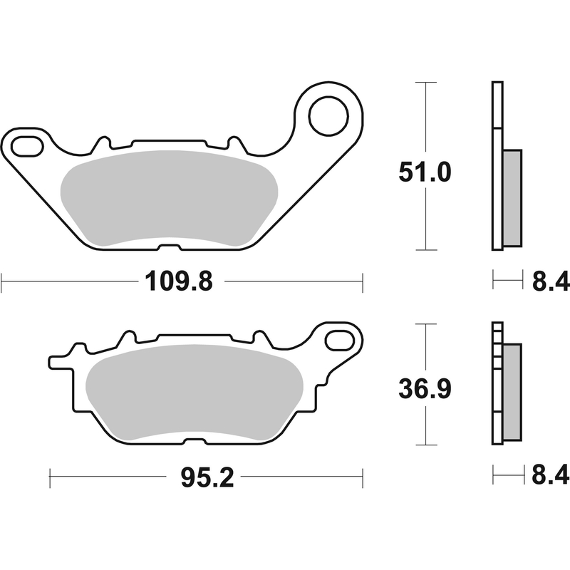 Brzdové destičky BREMBO CC ROAD