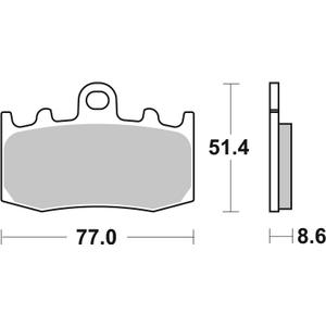 Brzdové destičky BREMBO 07BB26SA