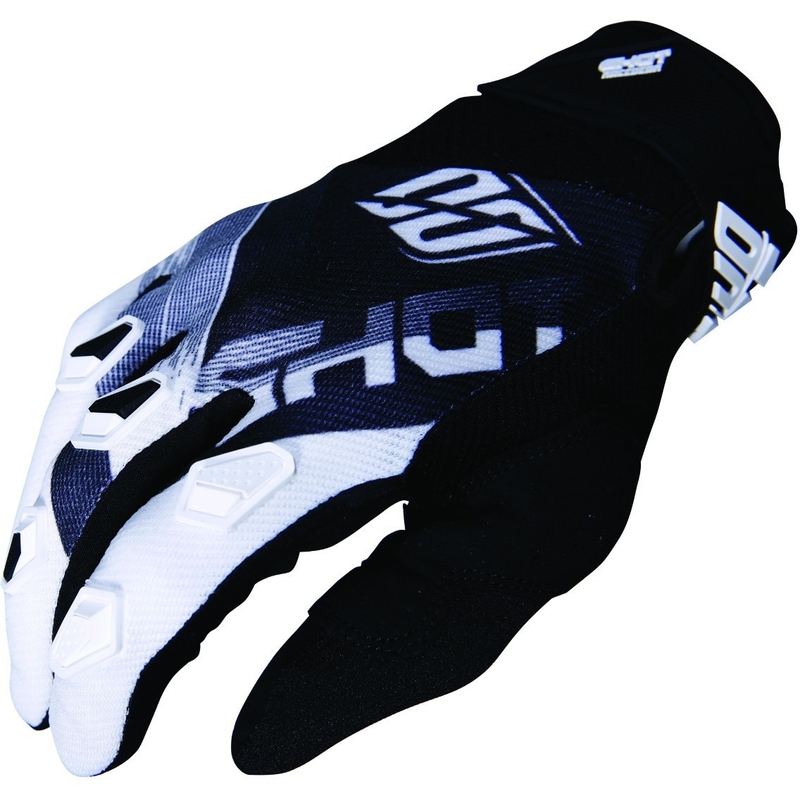 Motokrosové rukavice Shot DEVO Ultimate černo-bílé
