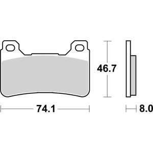 Brzdové destičky BREMBO 07HO50SA