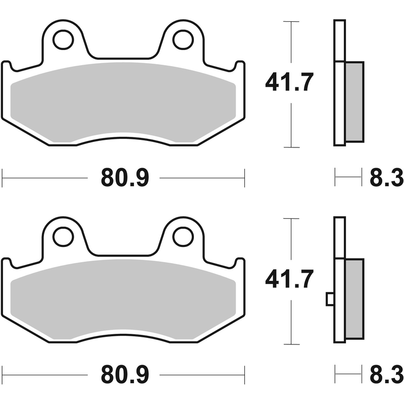 Brzdové destičky BREMBO pro SUZUKI AN 250 Burgman 2004-2006, SUZUKI AN 400 Burgman 2001-2006