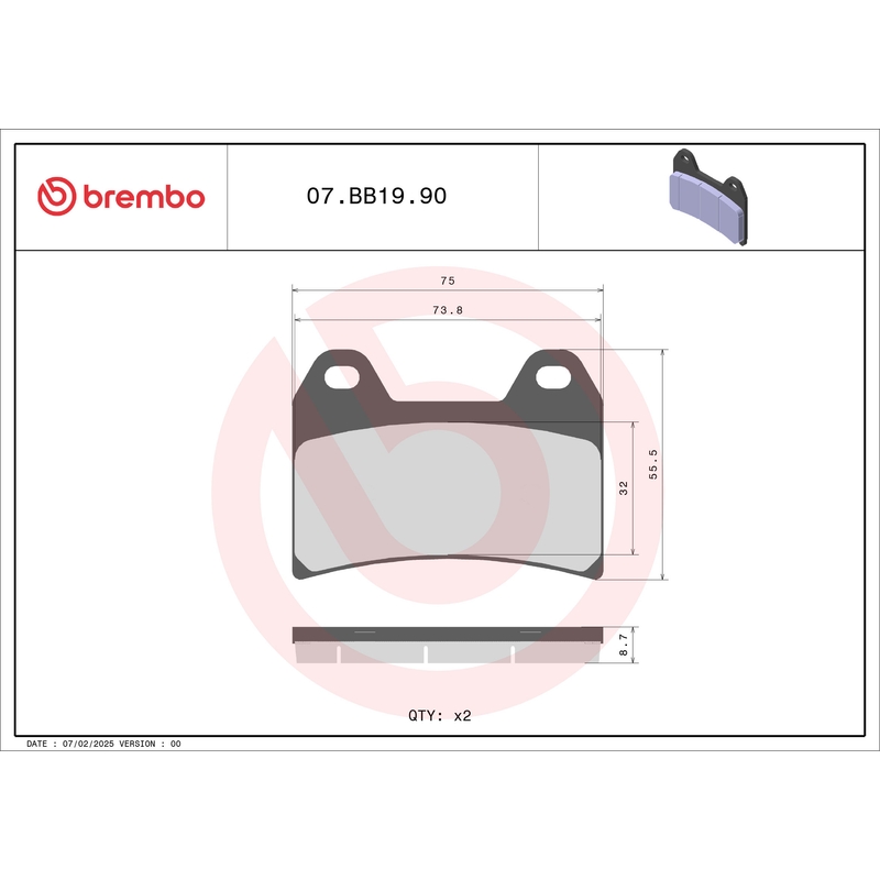 Brzdové destičky BREMBO GENUINE