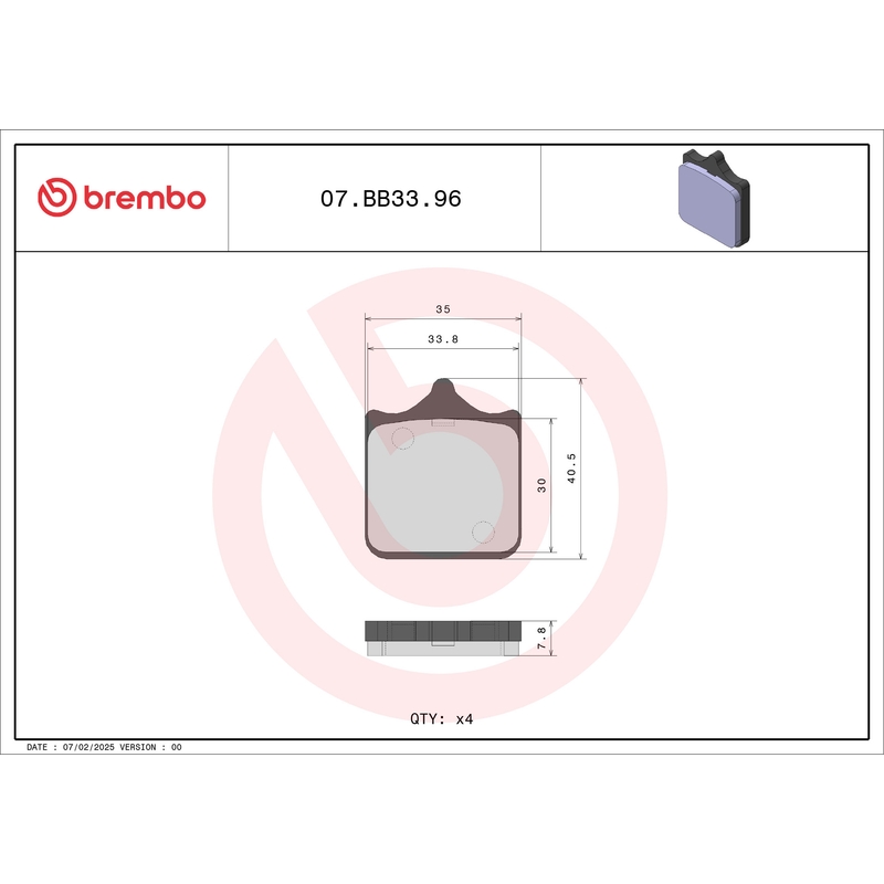 Brzdové destičky BREMBO GENUINE