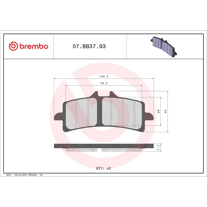 Brzdové destičky BREMBO GENUINE