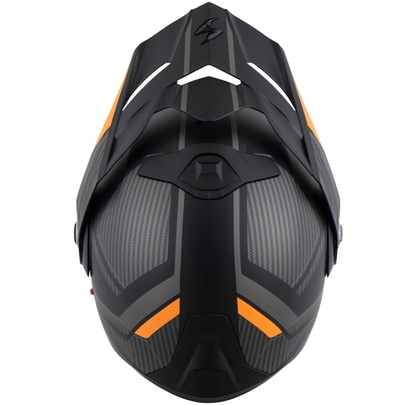 Výklopná helma na motorku Scorpion ADX-2 LEWIS matná černo-oranžová