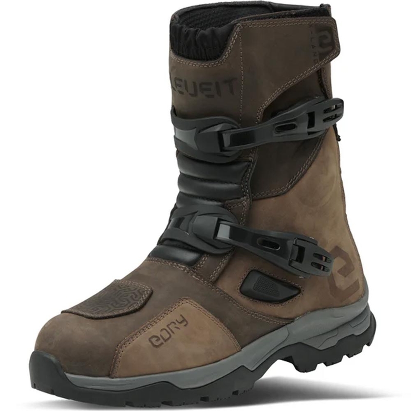 Boty na motorku Eleveit X Land ADV Low E-Dry hnědé