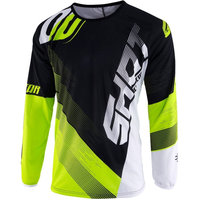 Dětský motokrosový dres Shot DEVO Ultimate černo-fluo žlutý